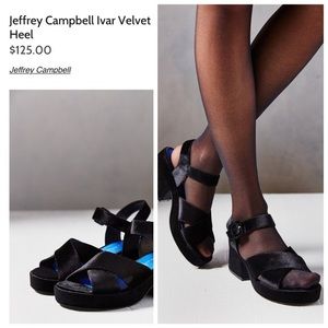 Jeffrey Campbell IVAR Velvet Platform Sandals
